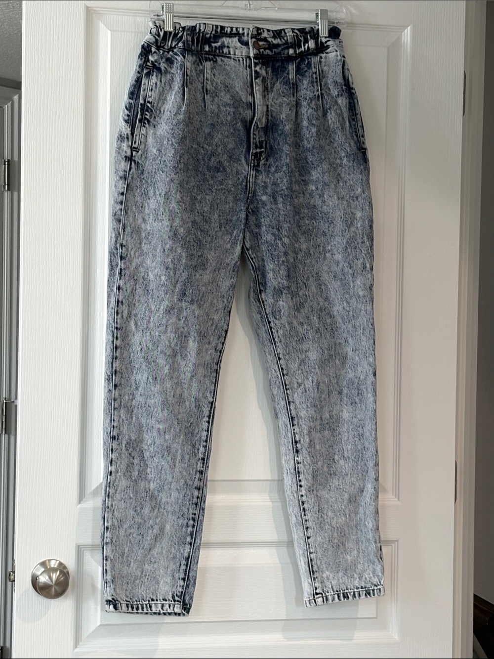bohme Light Gray Acid Wash Boyfriend Jeans